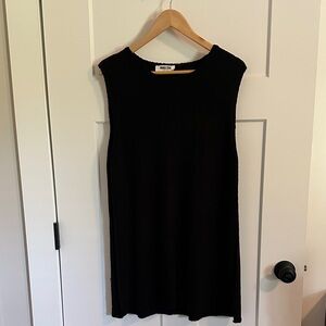 Double Zero Womens Black Sleeveles Sweater Short Set Size L Lounge Casual